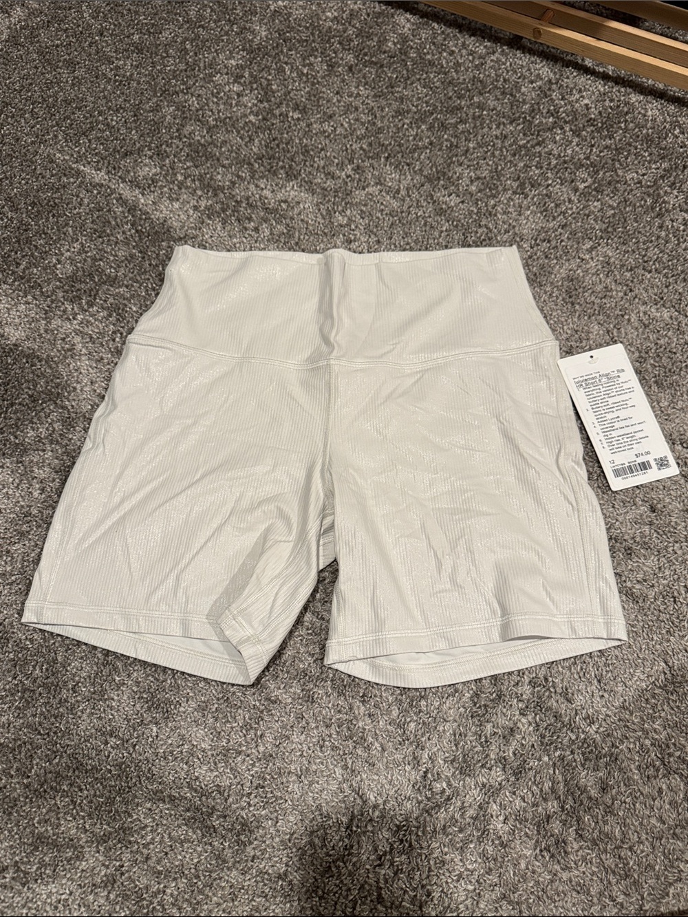 NWT! lululemon align shine - white bike shorts